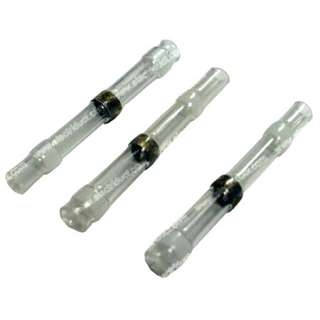 Electriduct Butt Splice Wire Connector, 24 AWG Max, White, Modified Polyolefin Insulation HS-HP-SS-24-WT-25